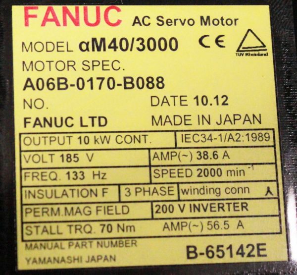Fanuc-A06B-0170-B088-AC-MOTOR-AM403000-A1000-WFAN-1-YEAR-WARRANTY-122562446305-3