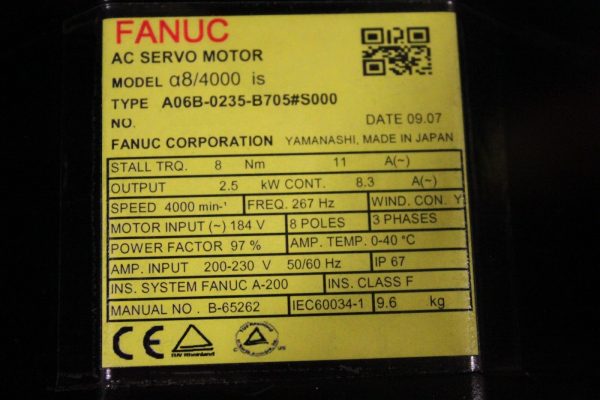 Fanuc-A06B-0235-B705S000-AC-MOTOR-AiS84000-STRAI-1-YEAR-WARRANTY-122849012845-2