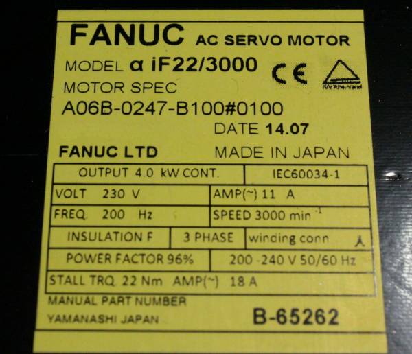 Fanuc-A06B-0247-B1000100-AC-MOTOR-A223000I-A1000I-STR-1-YEAR-WARRANTY-125078370895-3