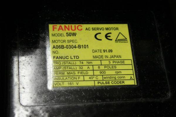 Fanuc-A06B-0304-B101AC-MOTOR-501200-2000P-1-YEAR-WARRANTY-123817242295-3