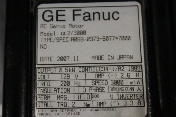 Fanuc-A06B-0373-B0777000-AC-MOTOR-A23000-I64-PULSE-1-YEAR-WARRANTY-122849104455-3