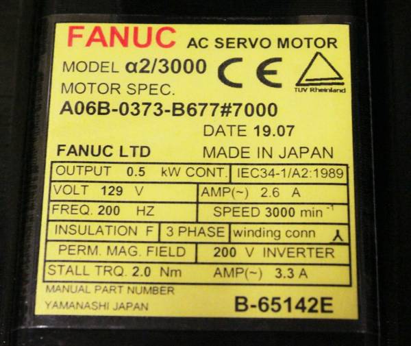 Fanuc-A06B-0373-B6777000-AC-MOTOR-A23000-I64-BRAKE-STS-1-YEAR-WARRANTY-123856878675-3