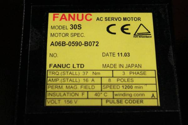 Fanuc-A06B-0590-B072-AC-MOTOR-30S-WSERIAL-PULCO-A-1-YEAR-WARRANTY-123767804135-2