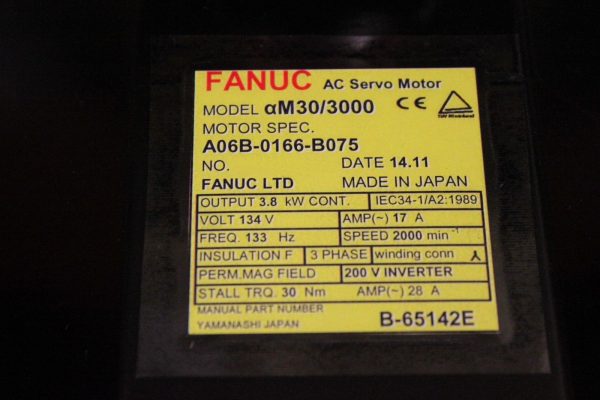 Fanuc-A06B-0166-B075-AC-MOTOR-AM303000-A64-1-YEAR-WARRANTY-123005139576-3