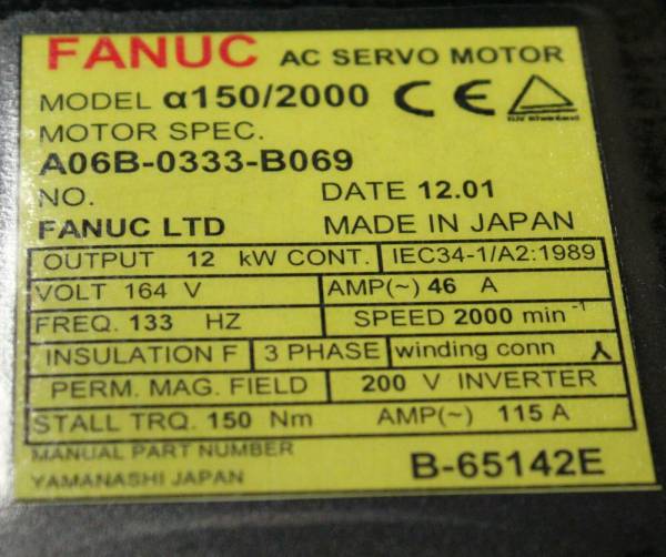 Fanuc-A06B-0333-B069-AC-MOTOR-70S-SERIAL-A-PULSE-1-YEAR-WARRANTY-123822322886-2
