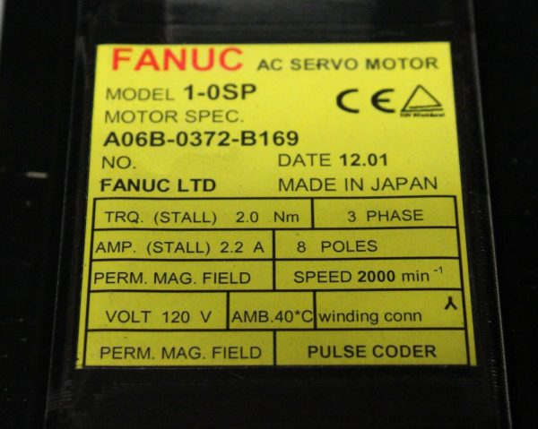 Fanuc-A06B-0372-B169-AC-MOTOR-1-0SP-SERIAL-A-BRAKE-1-YEAR-WARRANTY-123514719416-3