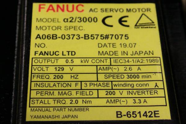 Fanuc-A06B-0373-B5757075-AC-MOTOR-A23000-A64-STRAIGHT-IP67-1-YEAR-WARRANTY-123838146736-2