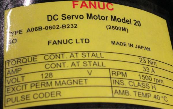 Fanuc-A06B-0602-B232-DC-MOTOR-20-2500P-WBRAKE-1-YEAR-WARRANTY-124026029806-3