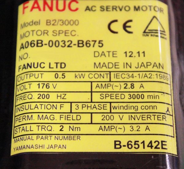 Fanuc-A06B-0032-B675-AC-MOTOR-B23000-A32B-BRAKE-TS-1-YEAR-WARRANTY-122359899337-4