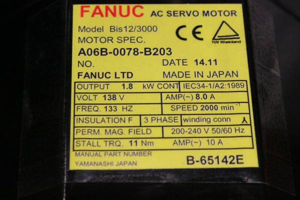 Fanuc-A06B-0078-B203-AC-MOTOR-BIS123000-B128IA-STRKY-1-YEAR-WARRANTY-125050946297-3