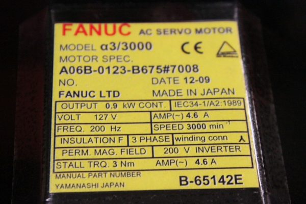 Fanuc-A06B-0123-B6757008-AC-MOTOR-A33000-A64-BRAKE-KEY-1-YEAR-WARRANTY-123301462557-3