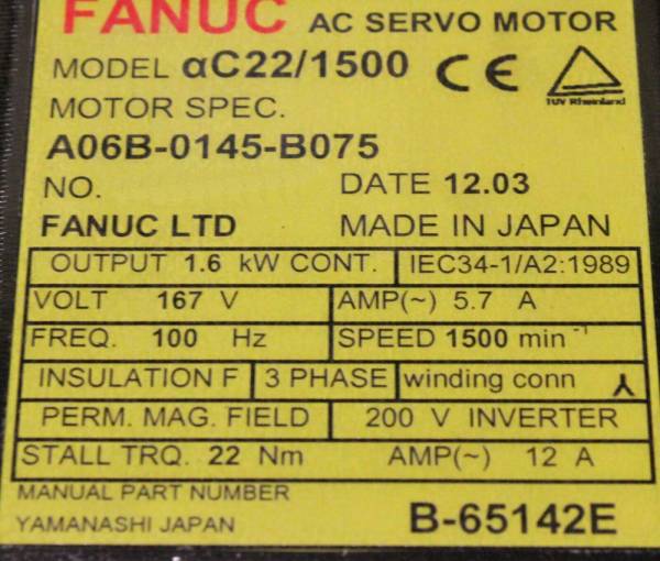 Fanuc-A06B-0145-B075-AC-MOTOR-AC221500-A64-PULSE-1-YEAR-WARRANTY-124105313157-3