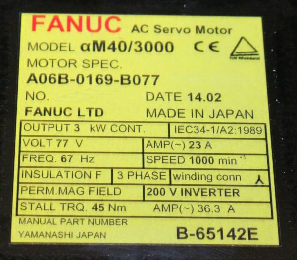 Fanuc-A06B-0169-B077-AC-MOTOR-AM403000-I64-1-YEAR-WARRANTY-124643775817-3