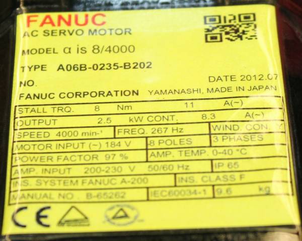 Fanuc-A06B-0235-B202-AC-MOTOR-AIS84000-AIA16M-STRKY-1-YEAR-WARRANTY-123833645077-3