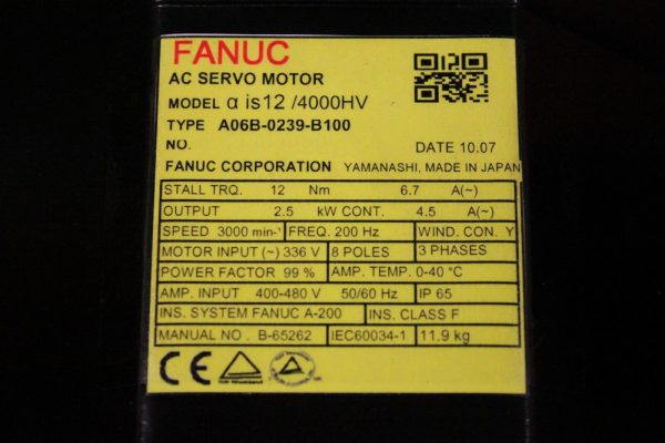 Fanuc-A06B-0239-B100-AC-MOTOR-AIS124000HV-AIA1000-STR-1-YEAR-WARRANTY-122861070307-3