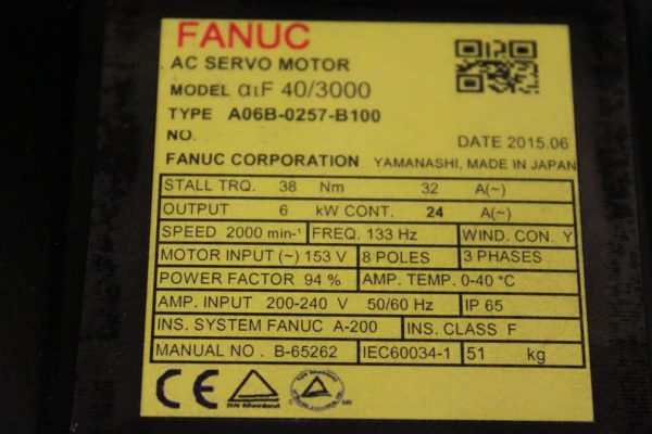 Fanuc-A06B-0257-B100-AC-MOTOR-AIF403000-AIA1000-STR-1-YEAR-WARRANTY-122850873377-3