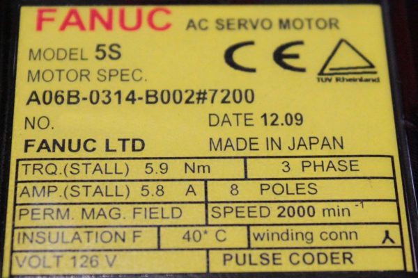 Fanuc-A06B-0314-B0027200-AC-MOTOR-5S-2500P-1-YEAR-WARRANTY-122108111207-4