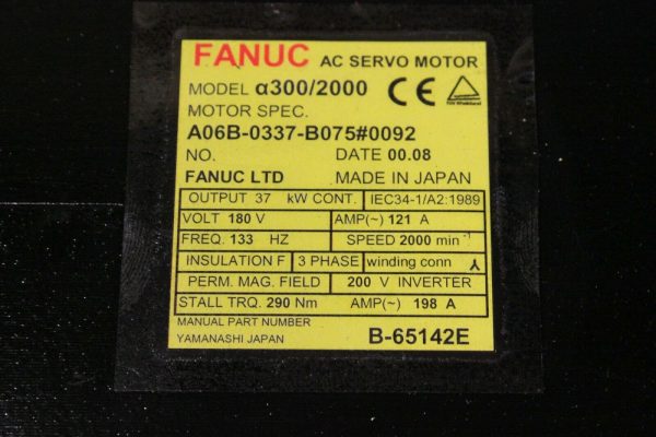 Fanuc-A06B-0337-B0750092-AC-MOTOR-A3002000-A64-1-YEAR-WARRANTY-123670585387-3