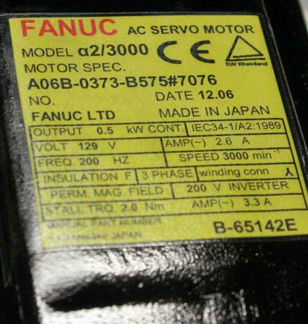 Fanuc-A06B-0373-B5757076-AC-MOTOR-A23000-A64-KEYWAY-1-YEAR-WARRANTY-123659691417-3