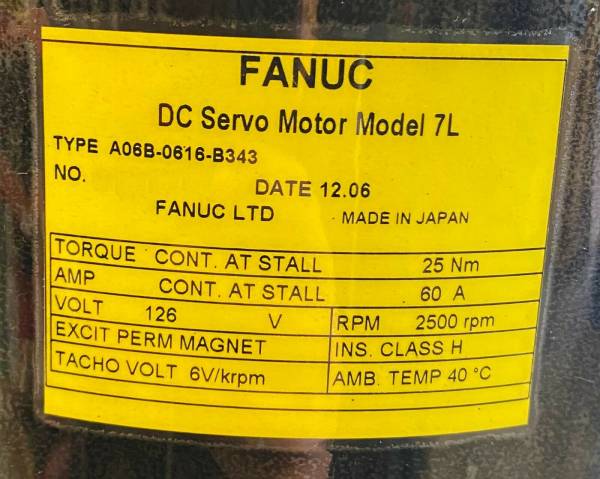 Fanuc-A06B-0616-B343-DC-MOTOR-7LH-RESOLVER-3X-1-YEAR-WARRANTY-124808722607-4