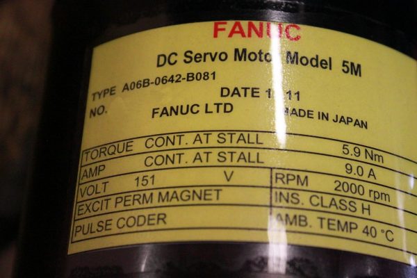 Fanuc-A06B-0642-B081-DC-MOTOR-5M-TACH-GEN-2000PR-1-YEAR-WARRANTY-122702538747-3