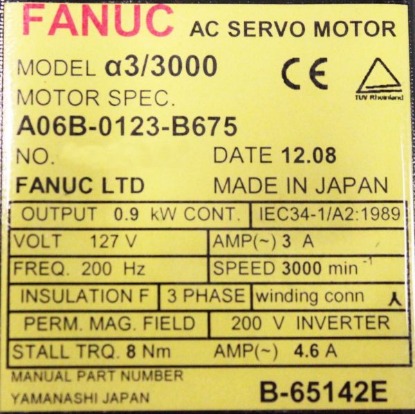 Fanuc-A06B-0123-B675-AC-MOTOR-A33000-A64-BRAKE-STR-1-YEAR-WARRANTY-122157893008-4