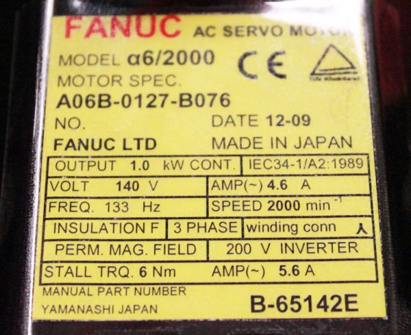 Fanuc-A06B-0127-B076-AC-MOTOR-A62000-A64SCAPACIT-1-YEAR-WARRANTY-122604892148-3