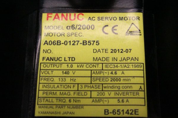Fanuc-A06B-0127-B575-AC-MOTOR-A62000-A64-STRAIGHT-1-YEAR-WARRANTY-123723795788-3