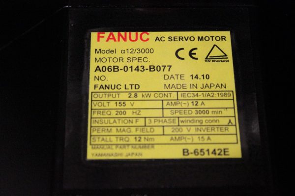 Fanuc-A06B-0143-B077-AC-MOTOR-A123000-I64-PULSE-1-YEAR-WARRANTY-123057362848-3