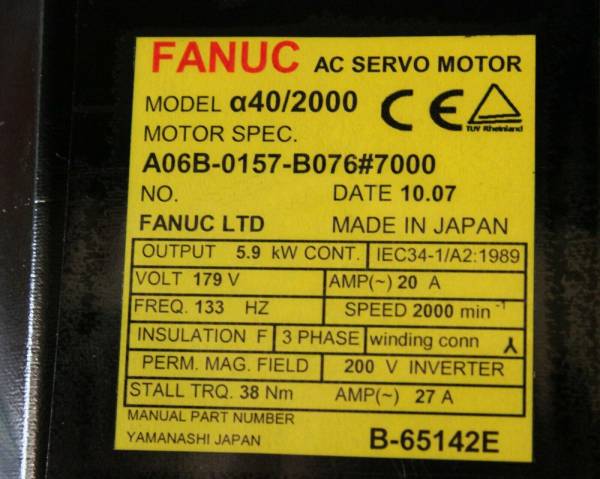 Fanuc-A06B-0157-B0767000-AC-MOTOR-A402000-A64SCAP-1-YEAR-WARRANTY-123787720188-3