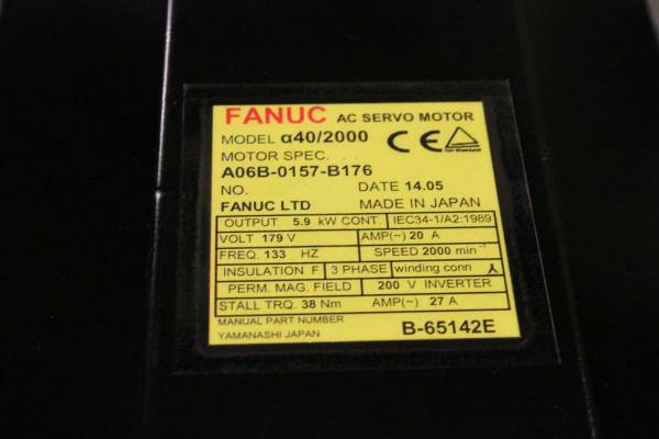 Fanuc-A06B-0157-B176-AC-MOTOR-A402000-A64SC-BRAKE-1-YEAR-WARRANTY-124021916908-3