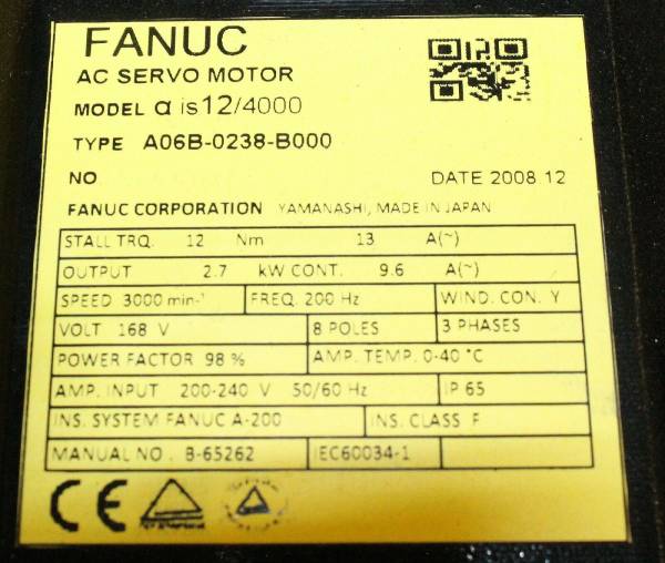 Fanuc-A06B-0238-B000-AC-MOTOR-AIS124000-A1000I-1-YEAR-WARRANTY-125081424198-3