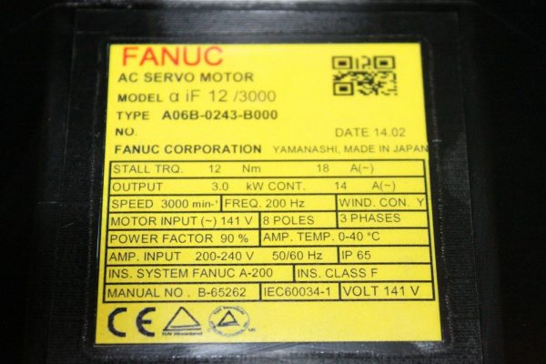 Fanuc-A06B-0243-B000-AC-MOTOR-AIF124000-AIA1000-TS-1-YEAR-WARRANTY-122848887568-3