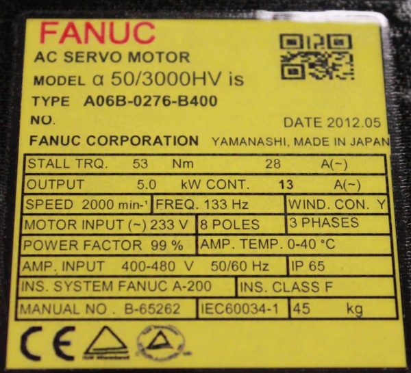 Fanuc-A06B-0276-B400-AC-MOTOR-AIS503000HV-AIA1000-BRK-35NM-STR-1-YR-WARRANTY-122604690968-3