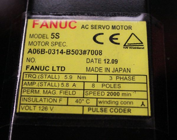 Fanuc-A06B-0314-B5037008-AC-MOTOR-5S-3000P-KEYWAY-STRT1-YEAR-WARRANTY-122945220048-3