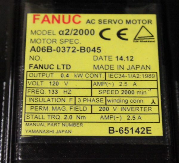 Fanuc-A06B-0372-B045-AC-MOTOR-1-0SP-ABS-2500PSCAP-1-YEAR-WARRANTY-123301203588-3