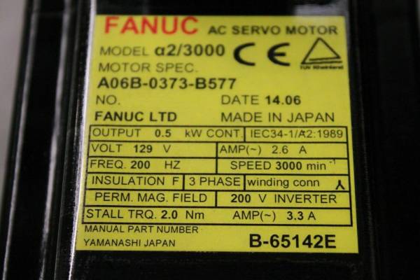 Fanuc-A06B-0373-B577-AC-MOTOR-A23000-I64-STRT-SHFT-1-YEAR-WAR1-YEAR-WARRANTY-124983848248-3