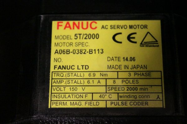 Fanuc-A06B-0382-B113-AC-MOTOR-5T2000-A1000T-1-YEAR-WARRANTY-123659651568-3