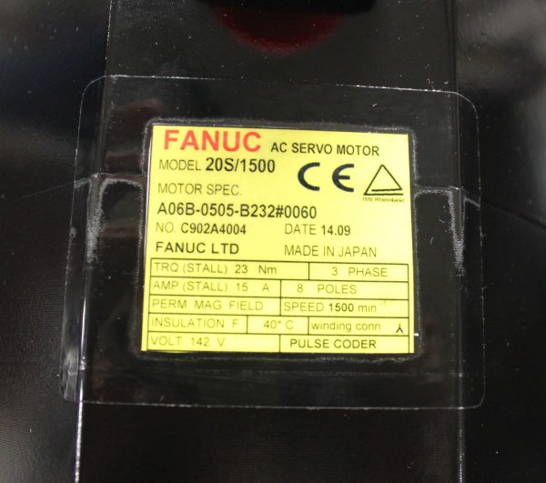 Fanuc-A06B-0505-B2320060-AC-MOTOR-20S1500-ABS-2500-BRK-1-YEAR-WARRANTY-121657881678-4