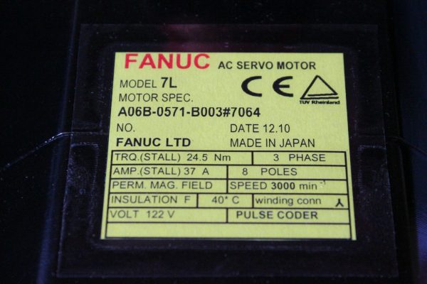 Fanuc-A06B-0571-B0037064-AC-MOTOR-7L-3000P-DBL-BEARING-1-YEAR-WARRANTY-123599387738-3