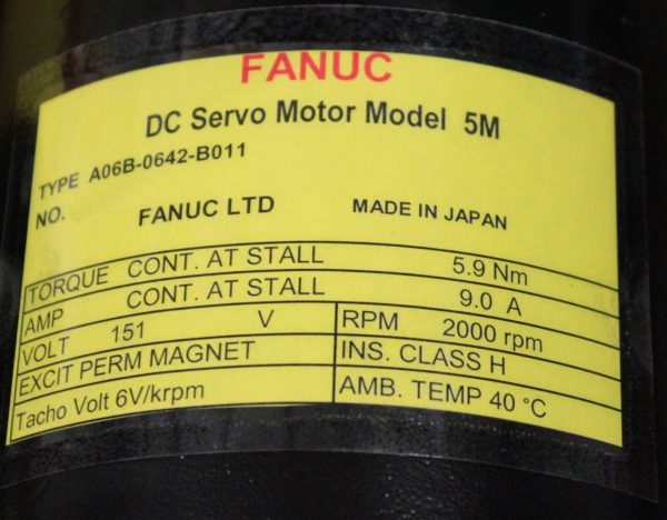 Fanuc-A06B-0642-B011-DC-MOTOR-5M-2000-PR-1-YEAR-WARRANTY-123555192638-4