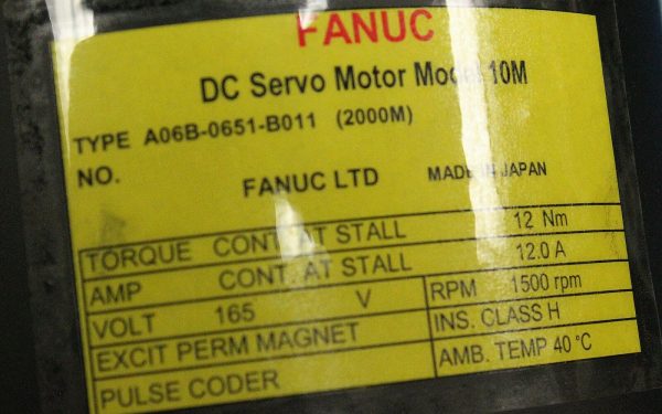 Fanuc-A06B-0651-B011-DC-MOTOR-10M-2000-PR-1-YEAR-WARRANTY-123634087218-2