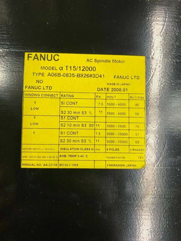 Fanuc-A06B-0835-B9263D41-AC-SPINDLE-MOTOR-AT1512000-1-YEAR-WARRANTY-124838831298-3