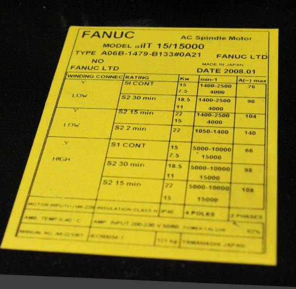 Fanuc-A06B1479-B1330A21-AC-SPINDLE-MOTOR-1-YEAR-WARRANTY-124834558598-4