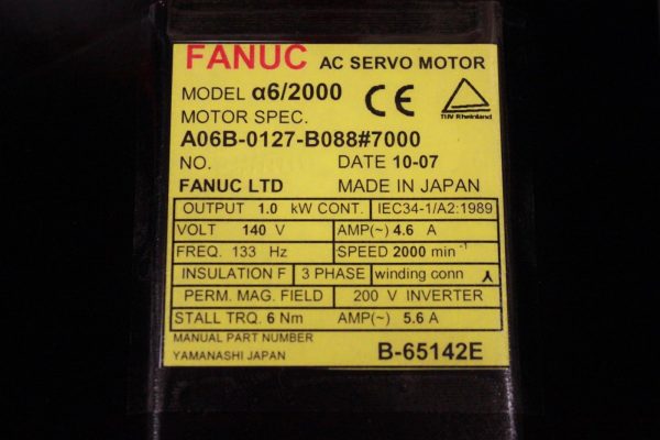 Fanuc-A06B-0127-B0887000-AC-MOTOR-A62000-A1000-1-YEAR-WARRANTY-122821570489-3