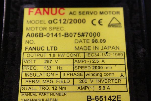 Fanuc-A06B-0141-B0757000-AC-MOTOR-AC122000-A64-1-YEAR-WARRANTY-123324927009-3