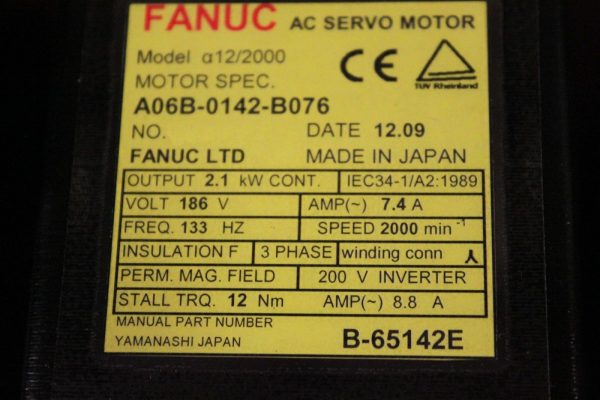 Fanuc-A06B-0142-B076-AC-MOTOR-A122000-A64SCAP-1-YEAR-WARRANTY-122861170989-2