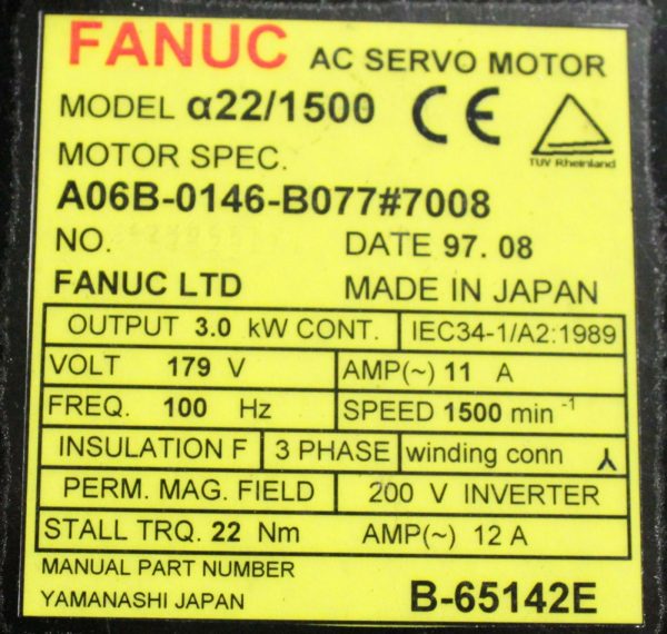Fanuc-A06B-0146-B07770081-YEAR-WARRANTY-121793940139-5