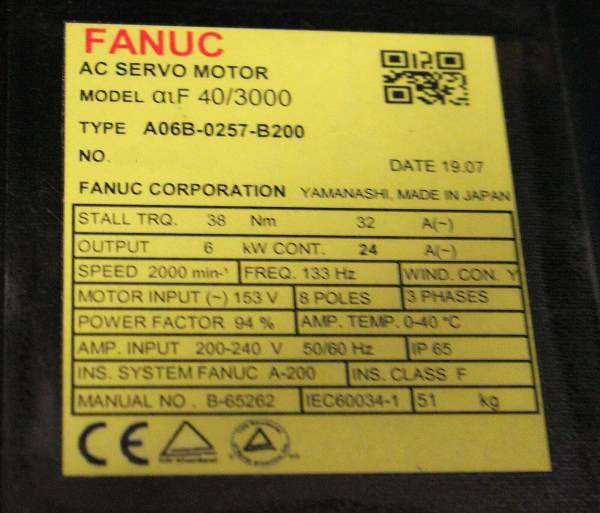 Fanuc-A06B-0257-B200-AC-MOTOR-AIF403000-AIA1000-STRKY-1-YEAR-WARRANTY-123856943679-3