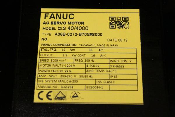 Fanuc-A06B-0272-B705S000-AC-MOTOR-AIS404000-AA64I-BRAKE-STRT1-YEAR-WARRANTY-124796528289-3
